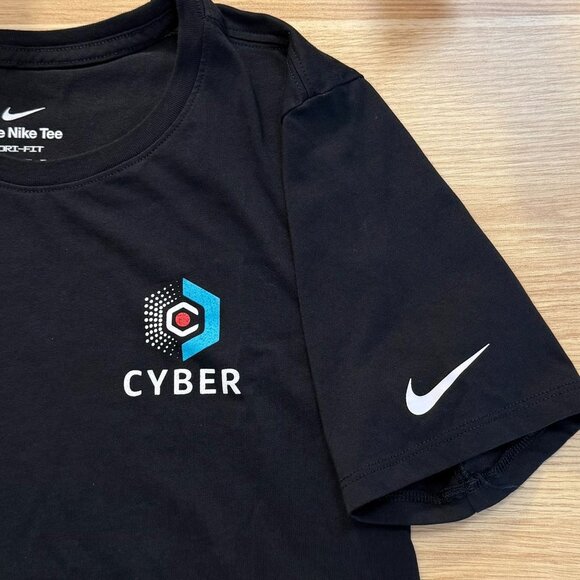 Nike Dri Fit Black Cyber Tee Mens and Womens Size XS Cyberpunk Athleisure Shirt - Picture 2 of 6